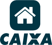 Logotipo da Caixa Econômica Federal com uma casa, simbolizando financiamento imobiliário e acesso à moradia.